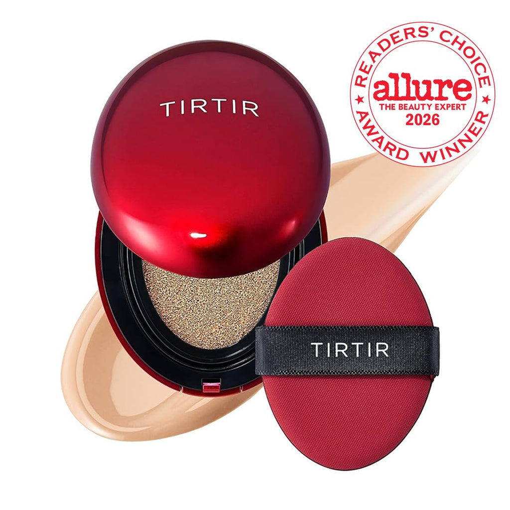 [*Mini Size*] TIRTIR Mask Fit Red Cushion Foundation | Full coverage, Weightless, Skin fit, Satin Glow Finish, Korean Makeup BB Foundation, beauty, Tattoo cover up, Buildable (#23N Sand / 0.15 Fl Oz)