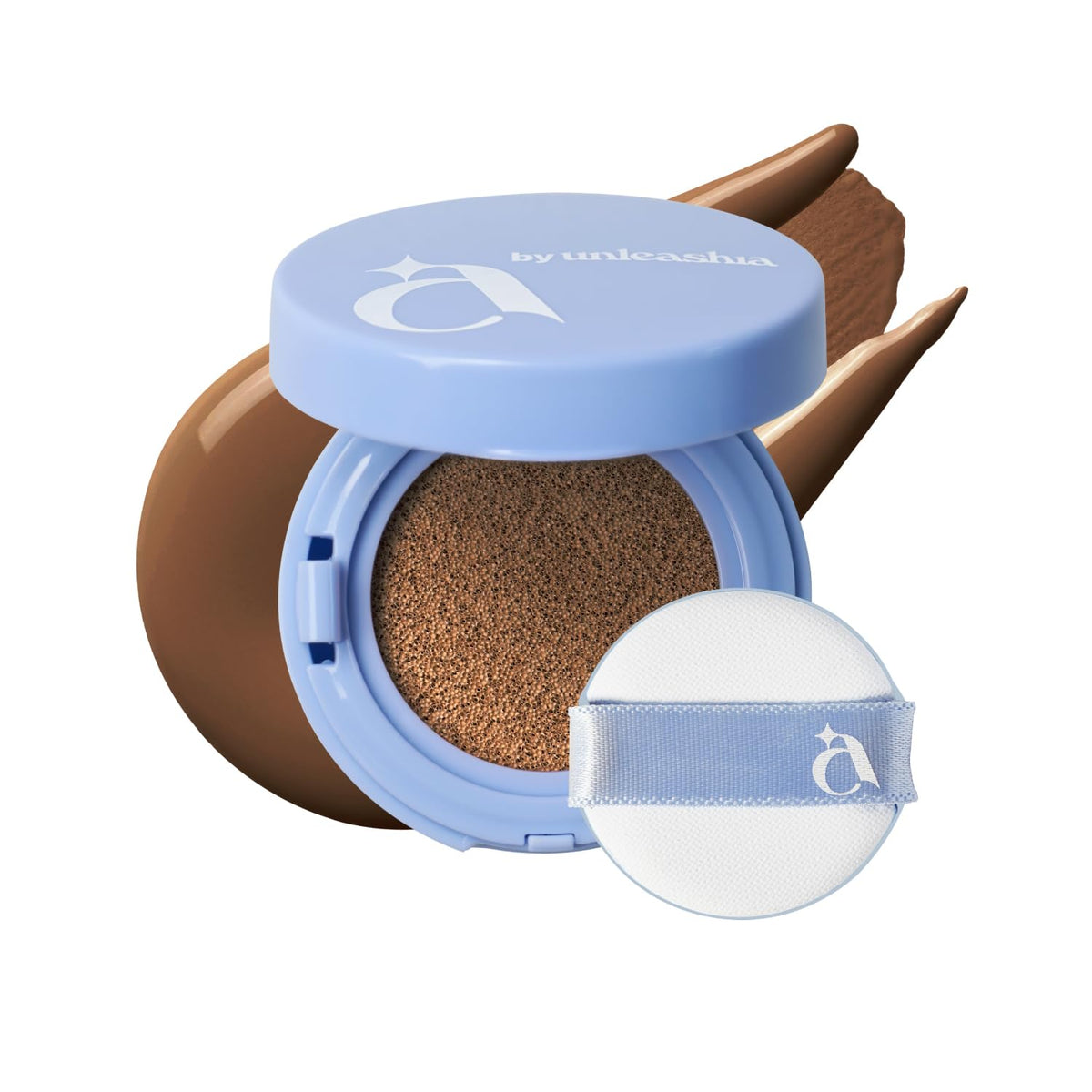 [A by Unleashia] Hey Dew Blue Cushion | 26 Shades, Compact Size, Triple Functional (Toning, Anti-Wrinkle, UV Protection), Buildable Coverage & Radiant, Dewy Finish (20N Stella)