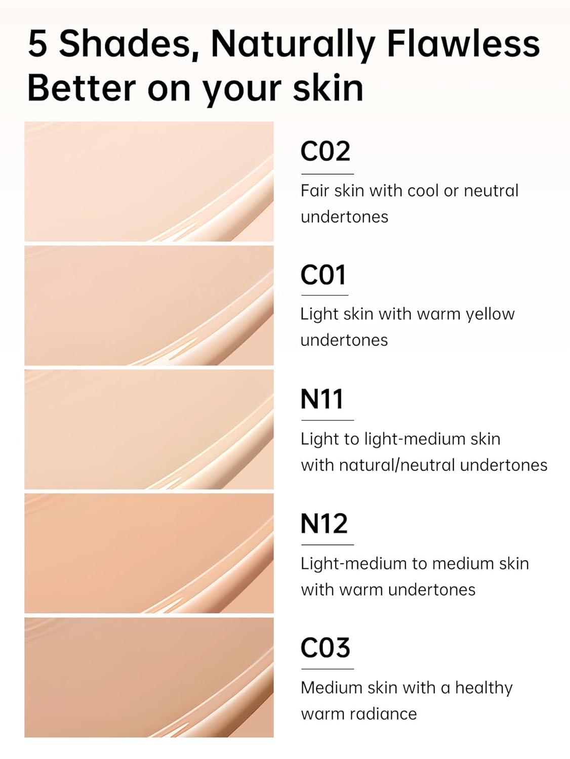Catkin Phoenix Cushion Foundation Buildable Coverage Anti-Aging Serum Makeup, Sheer Satin Finish, Refill Included, Light Beige 0.46 Oz x 2, C01 NATURAL