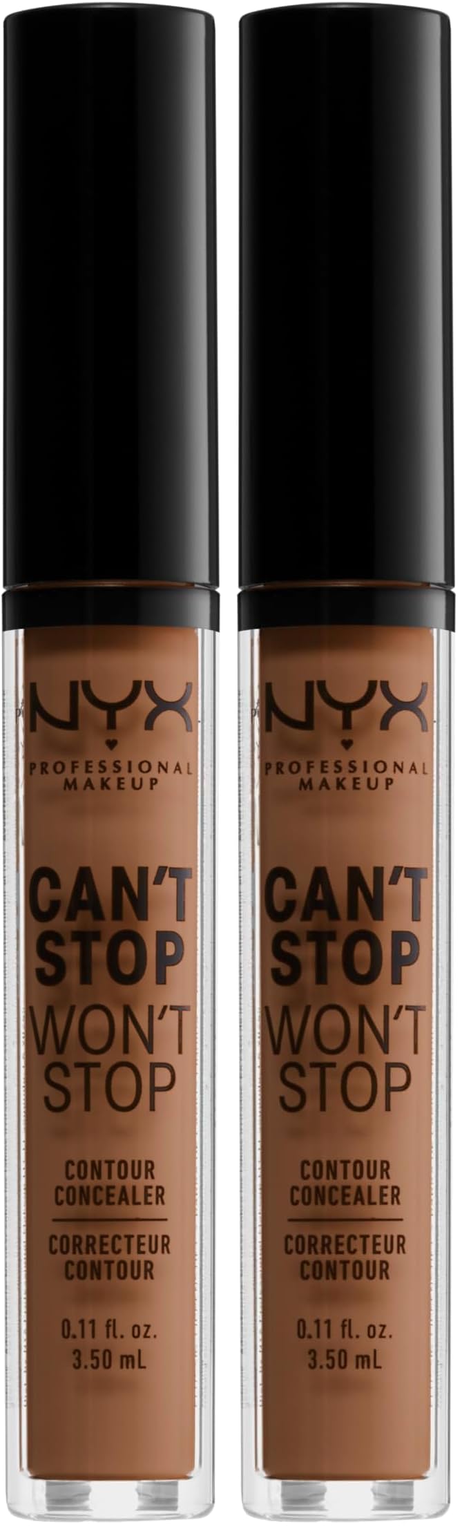NYX PROFESSIONAL MAKEUP Can't Stop Won't Stop Contour Concealer, 24h Full Coverage Matte Finish - Soft Beige
