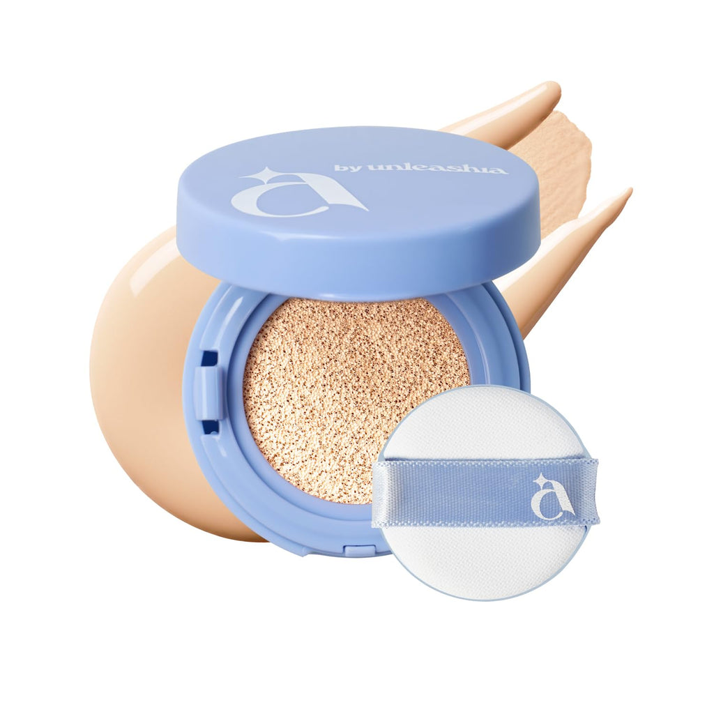 [A by Unleashia] Hey Dew Blue Cushion | 26 Shades, Compact Size, Triple Functional (Toning, Anti-Wrinkle, UV Protection), Buildable Coverage & Radiant, Dewy Finish (20N Stella)