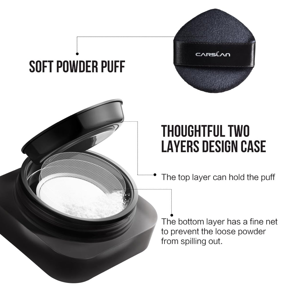 CARSLAN 1.0 Soft Focus Loose Setting Powder for Oil Control