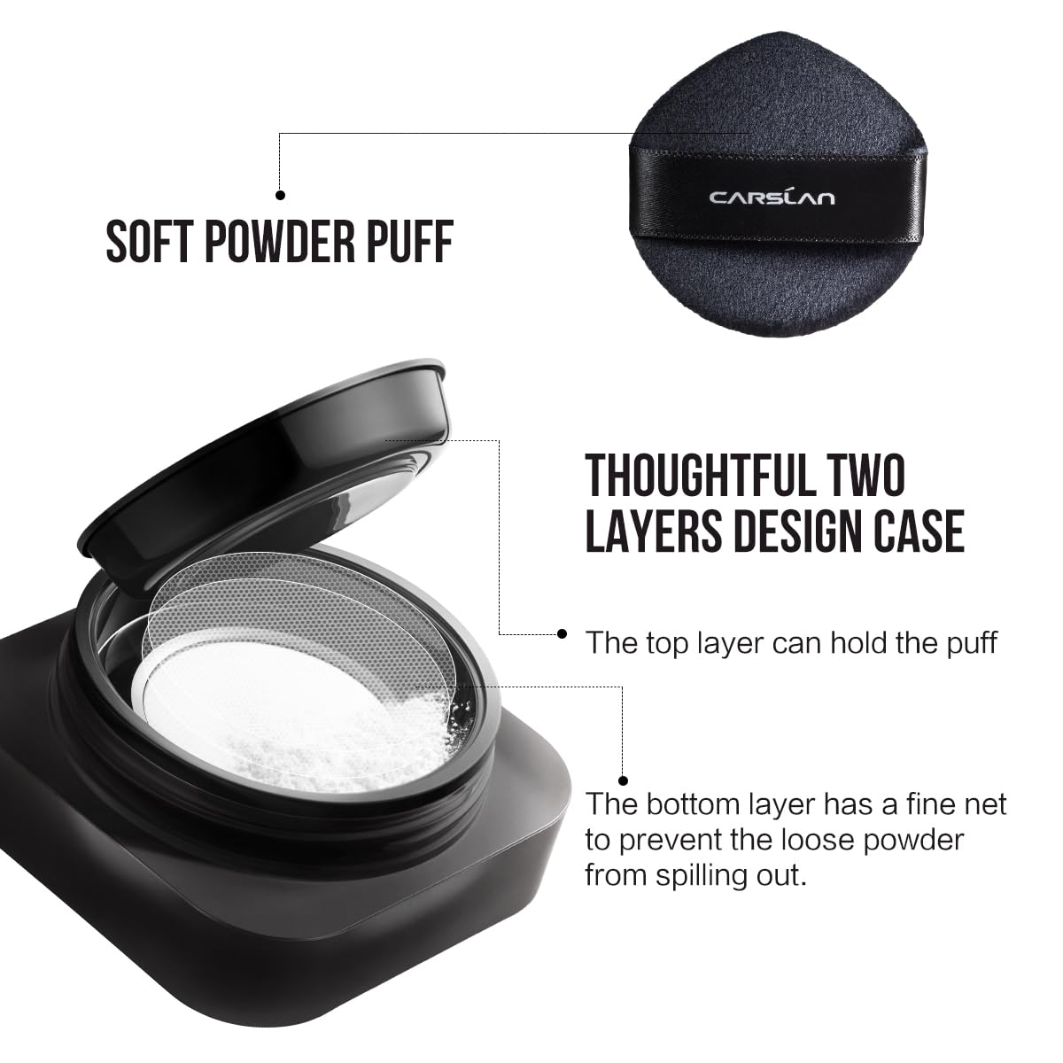 CARSLAN 1.0 Soft Focus Loose Setting Powder for Oil Control