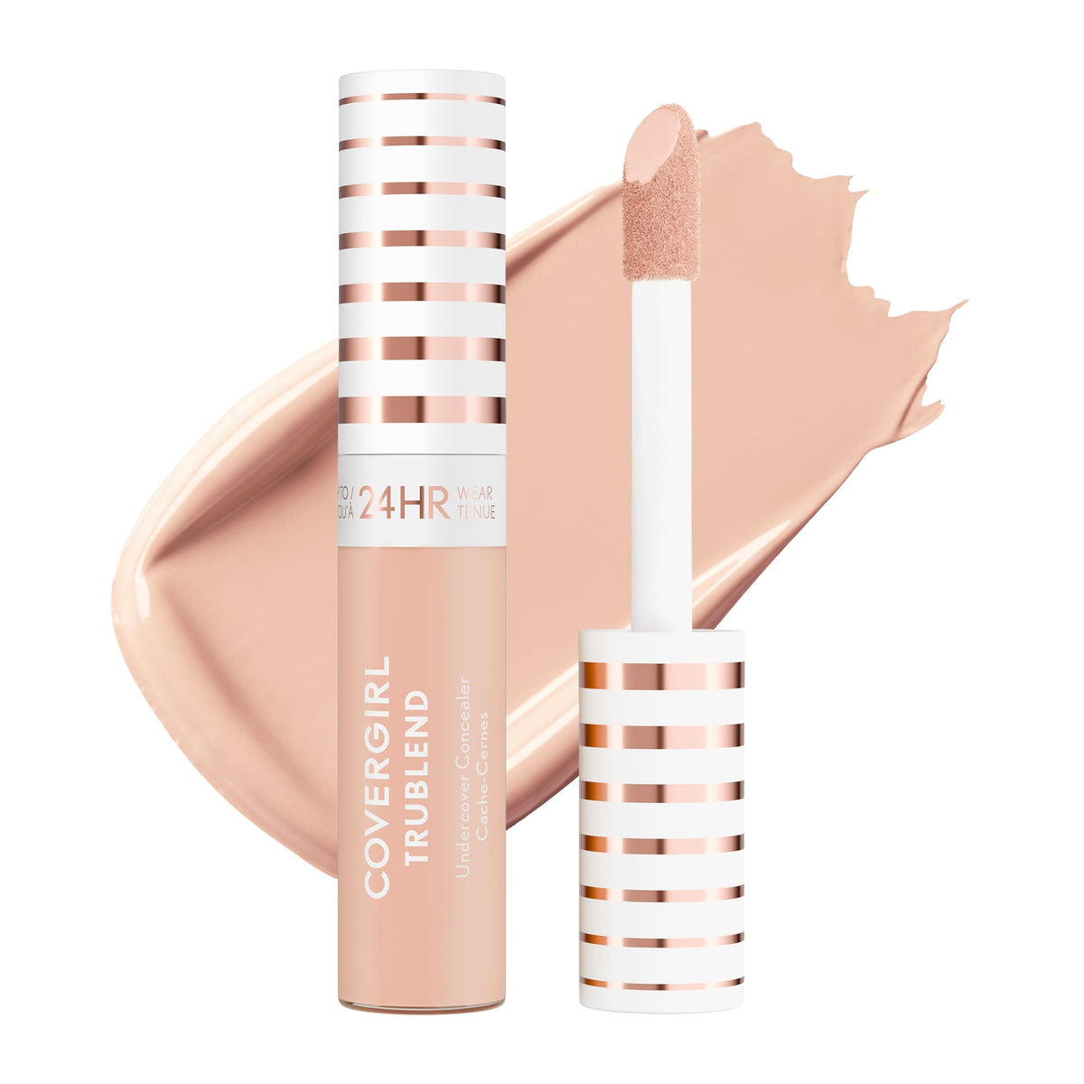 COVERGIRL TruBlend Undercover Concealer, Buildable, Full Coverage, 24-Hour Wear, Matte Finish - L400 Classic Ivory (Packaging May Vary)