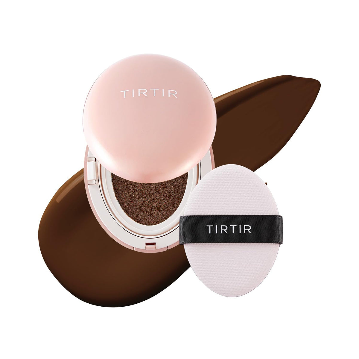 [*Mini Size*] TIRTIR All Cover Pink Cushion | Korean Cushion Foundation, (#21N Ivory, 0.15 Fl Oz)