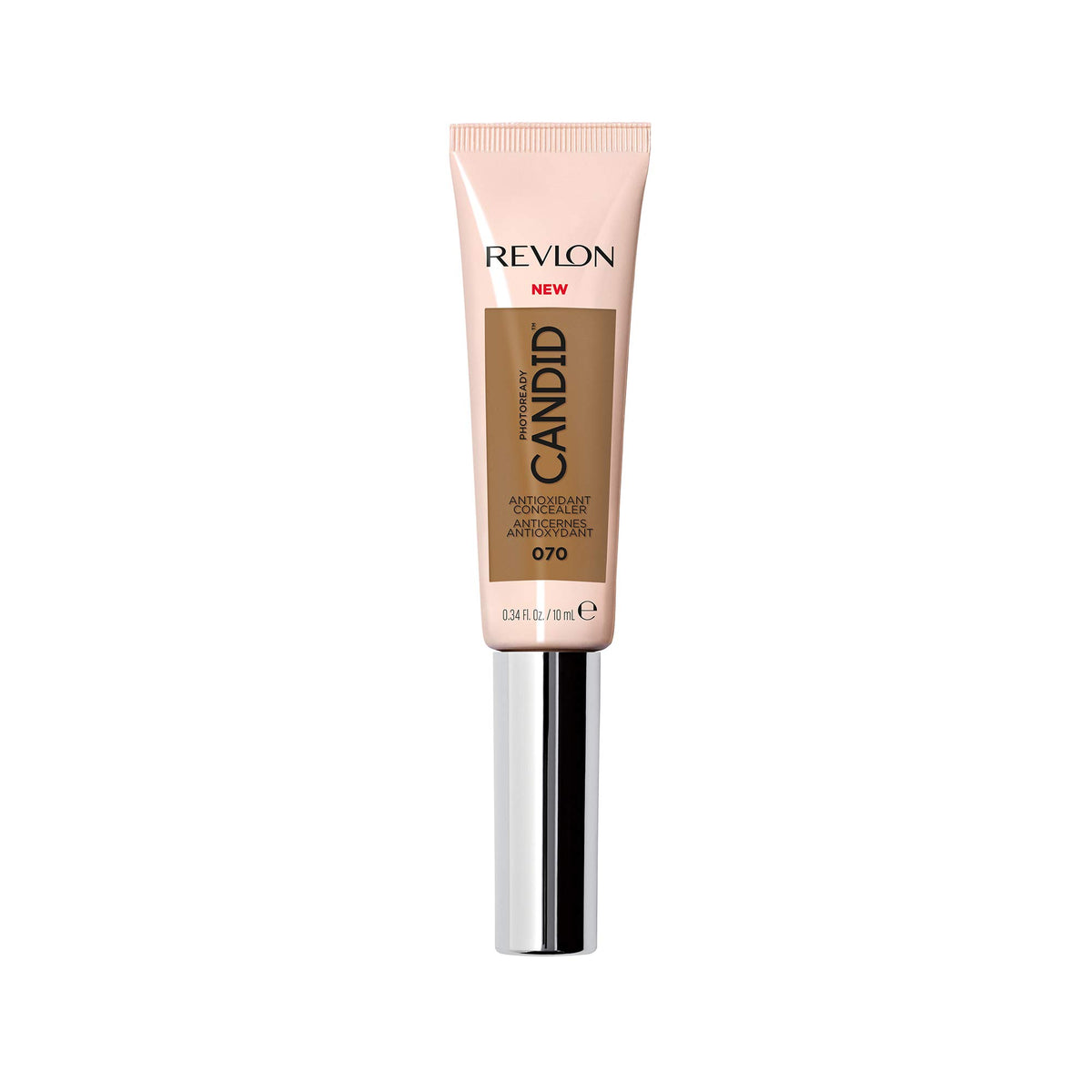 Revlon Concealer Stick, PhotoReady Candid Face Makeup with Anti-Pollution & Antioxidant Ingredients, Longwear Medium-Full Coverage Infused with Caffine,Natural Finish,Oil Free,015 Light, 0.34 Fl Oz