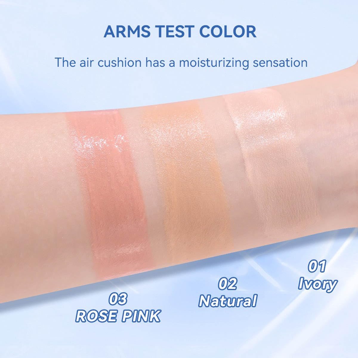 Cushion Foundation Natural Radiant Glow, Skin-Like Finish Buildable Medium-to-High Coverage with Hydrating Formula, Lightweight Dewy Cushion Compact for All-Day Wear Oxidation-Resistant (02# Natural)
