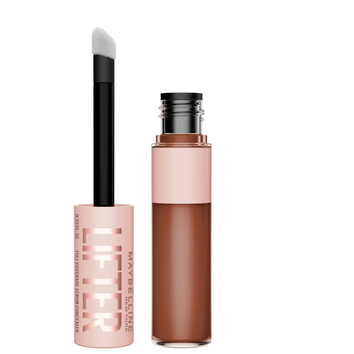 Maybelline Lifter Serum Concealer, Radiant Concealer with Full Coverage, Includes 2% Peptides + Caffeine to Hydrates & Brightens Under Eyes, 20, 1 Count