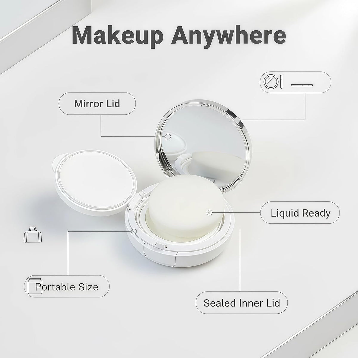 15G Upcsale Portable Magic Cushion Make-up Powder Box