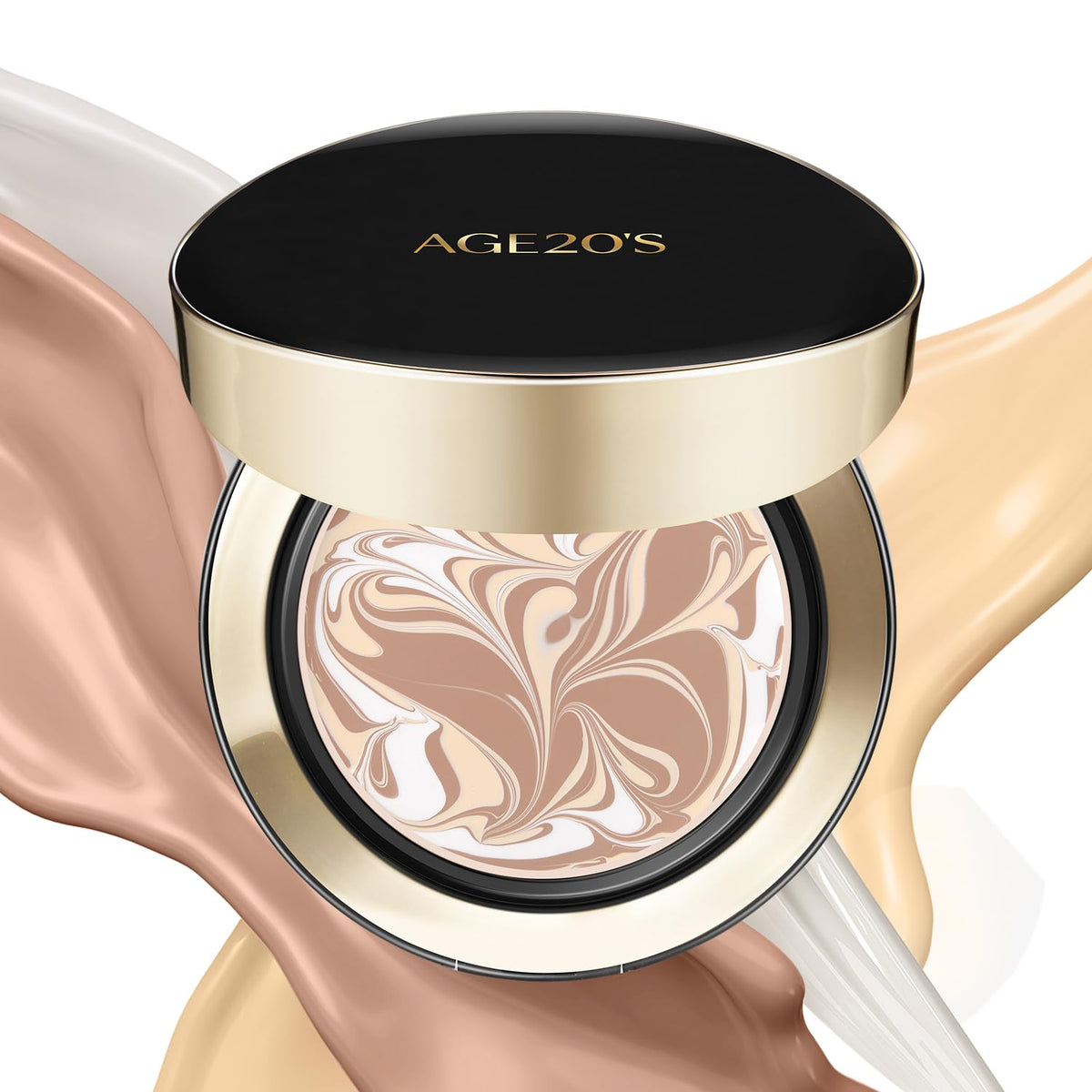 AGE20'S Signature Essence Pact SPF 50+ | Pack of 2 | 17N IVORY | Cream Foundation, Dewy Finish, Natural Coverage | Korean Cushion Foundation