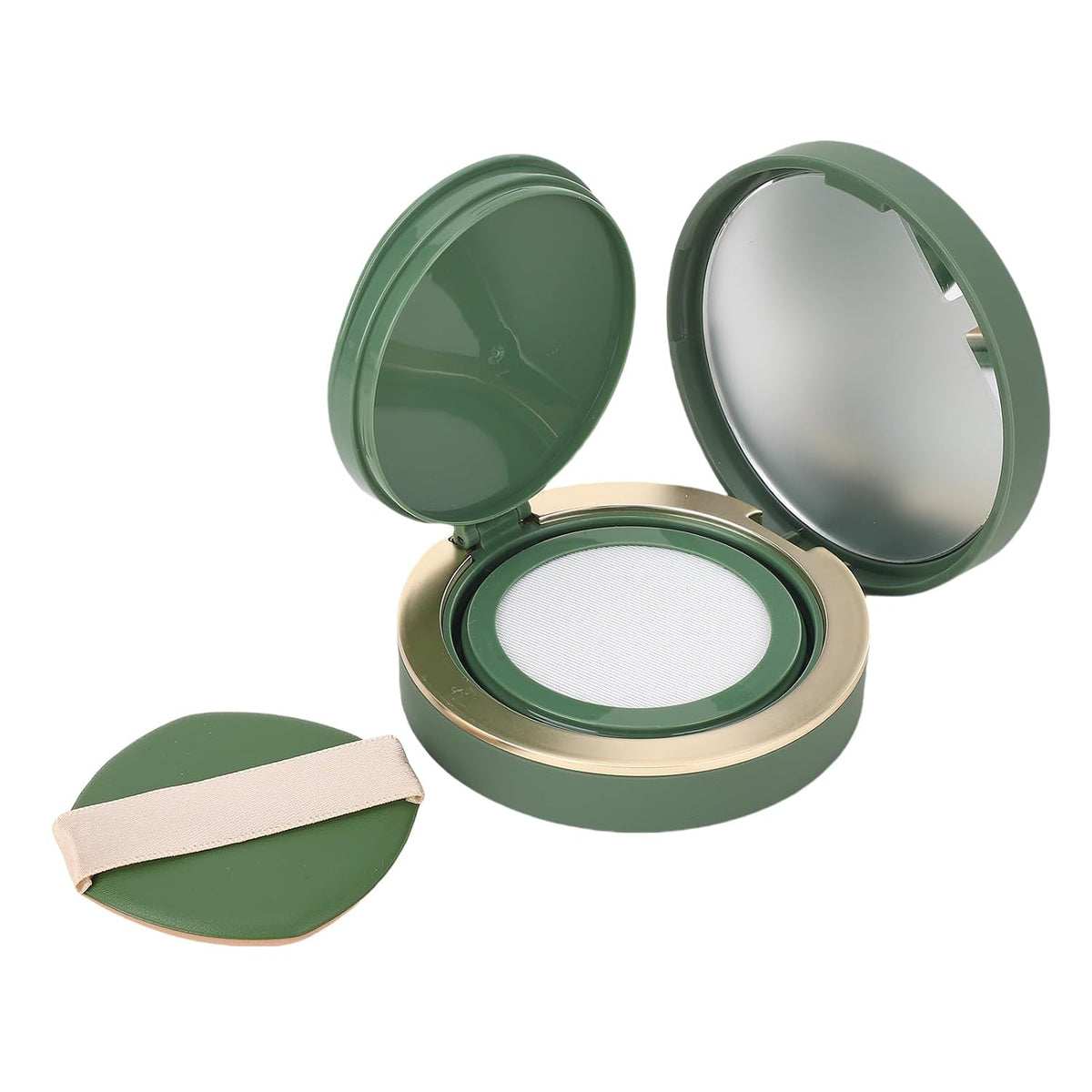 Empty Cushion Foundation Box, Refillable Portable Mirror Puff Compact, BB Cream Container with Airtight Seal, Ideal for Makeup Enthusiasts