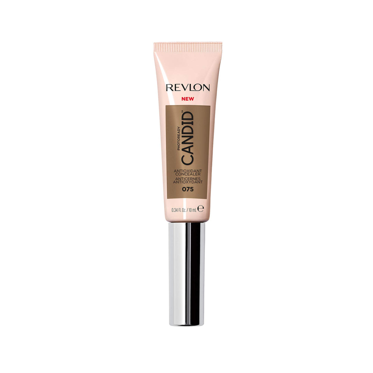Revlon Concealer Stick, PhotoReady Candid Face Makeup with Anti-Pollution & Antioxidant Ingredients, Longwear Medium-Full Coverage Infused with Caffine,Natural Finish,Oil Free,015 Light, 0.34 Fl Oz