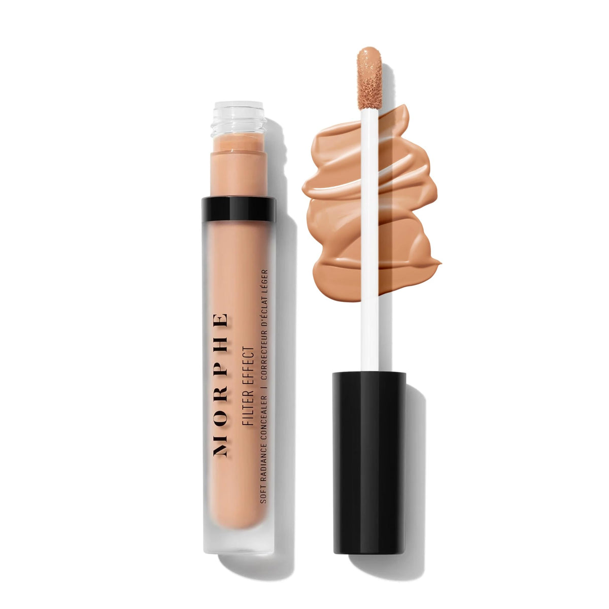 Morphe Filter Effect Soft Radiance Concealer - Buildable Coverage Liquid Concealer Face Makeup with Hyaluronic Acid & Pomegranate Extract & a Natural Radiant Finish - Light 2 (Cool) (0.12 fl oz)