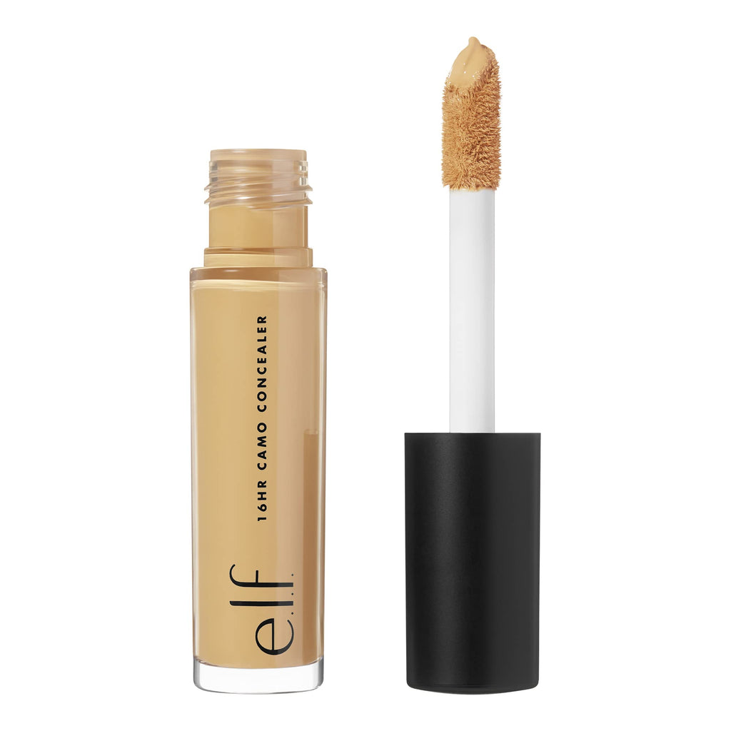 e.l.f. 16HR Camo Concealer, Full Coverage, Matte Finish Under-Eye & Blemish Corrector, Hydrating Formula, 16-Hour Crease-Resistant Wear, Medium Warm