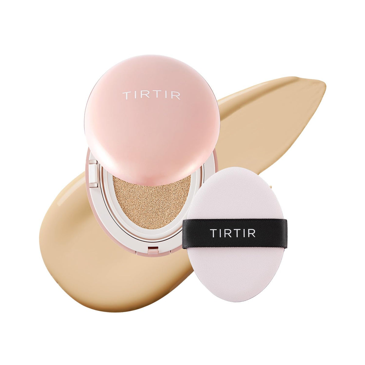 [*Mini Size*] TIRTIR All Cover Pink Cushion | Korean Cushion Foundation, (#21N Ivory, 0.15 Fl Oz)
