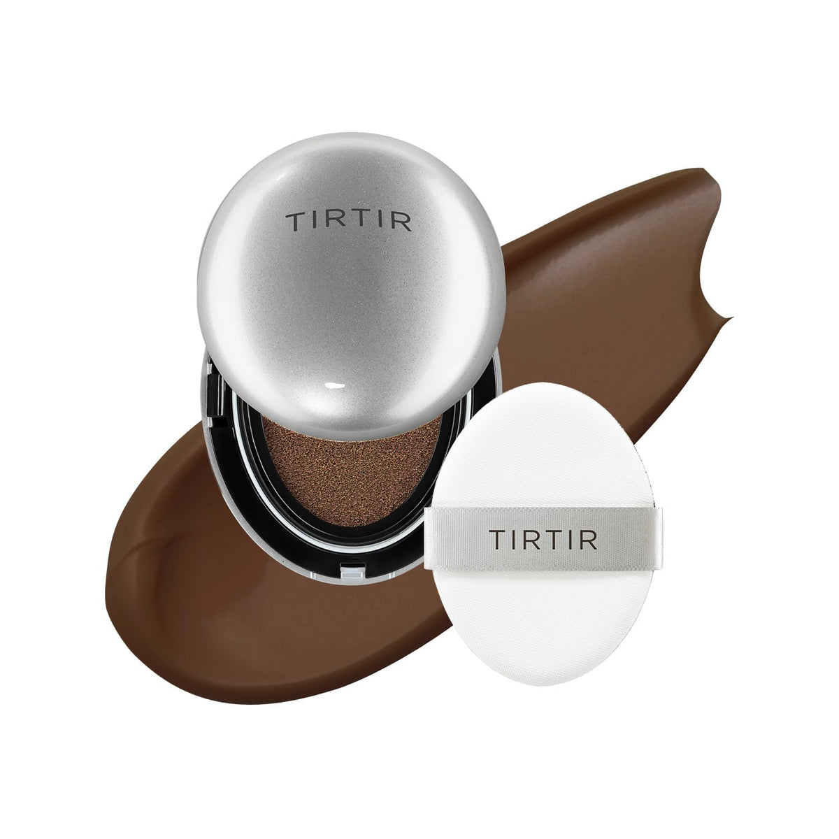 [*Mini Size*] TIRTIR Aura Glow Silver Cushion | Korean Cushion Foundation, (#23N Sand, 0.15 Fl Oz)