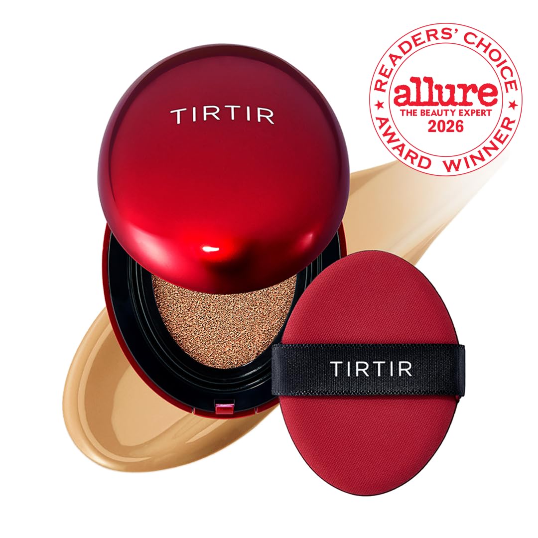 [*Mini Size*] TIRTIR Mask Fit Red Cushion Foundation | Full coverage, Weightless, Skin fit, Satin Glow Finish, Korean Makeup, beauty, Tattoo cover up, Buildable (#29N Natural Beige, 0.15 Fl Oz)