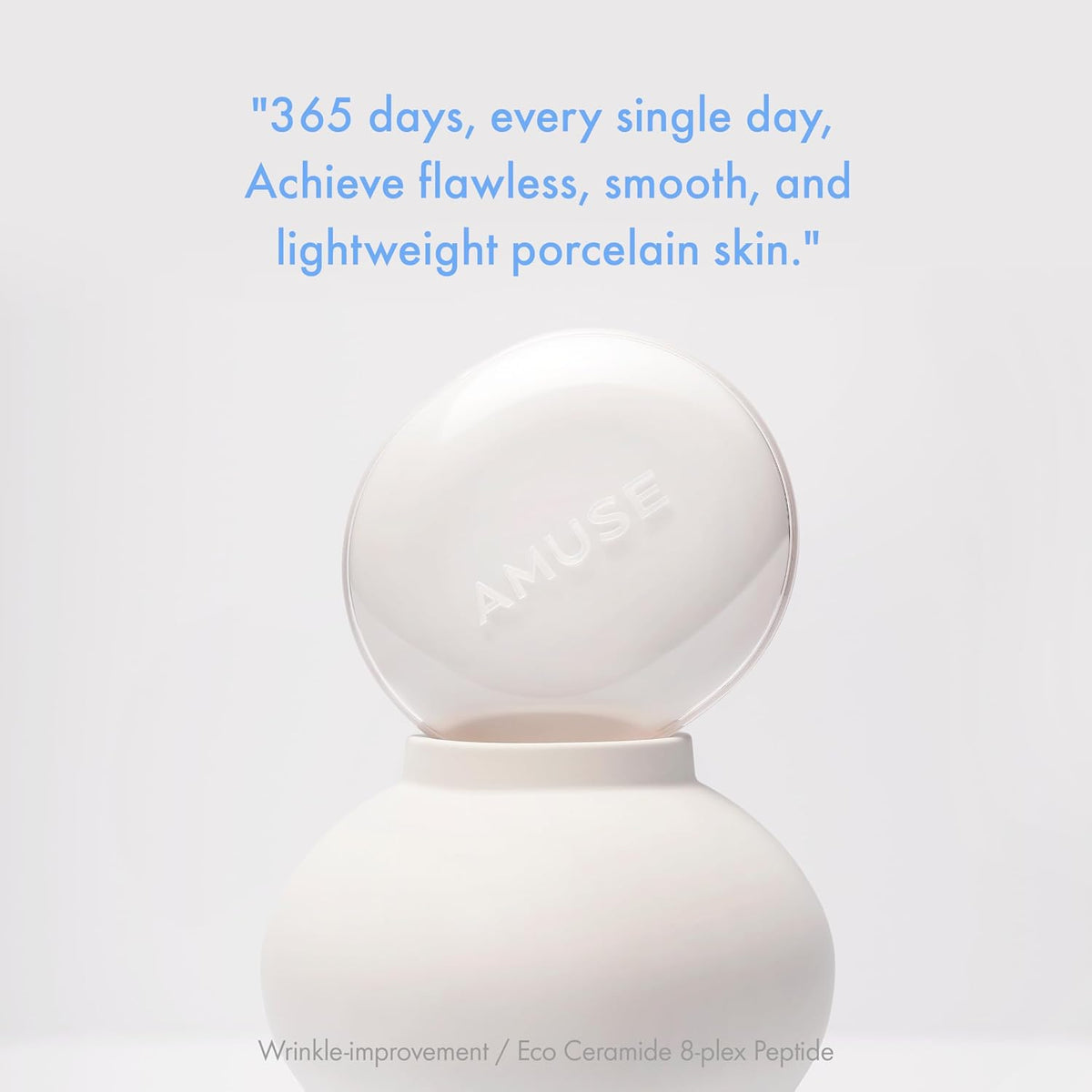 AMUSE SEOUL Ceramic Skin Perfector Cushion Foundation Refill (1.5 NATURAL REFILL) - Flawless Coverage, Semi Matte Glow, Long Lasting, Lightweight Satin Finish, Vegan, Korean Beauty Makeup (15g)