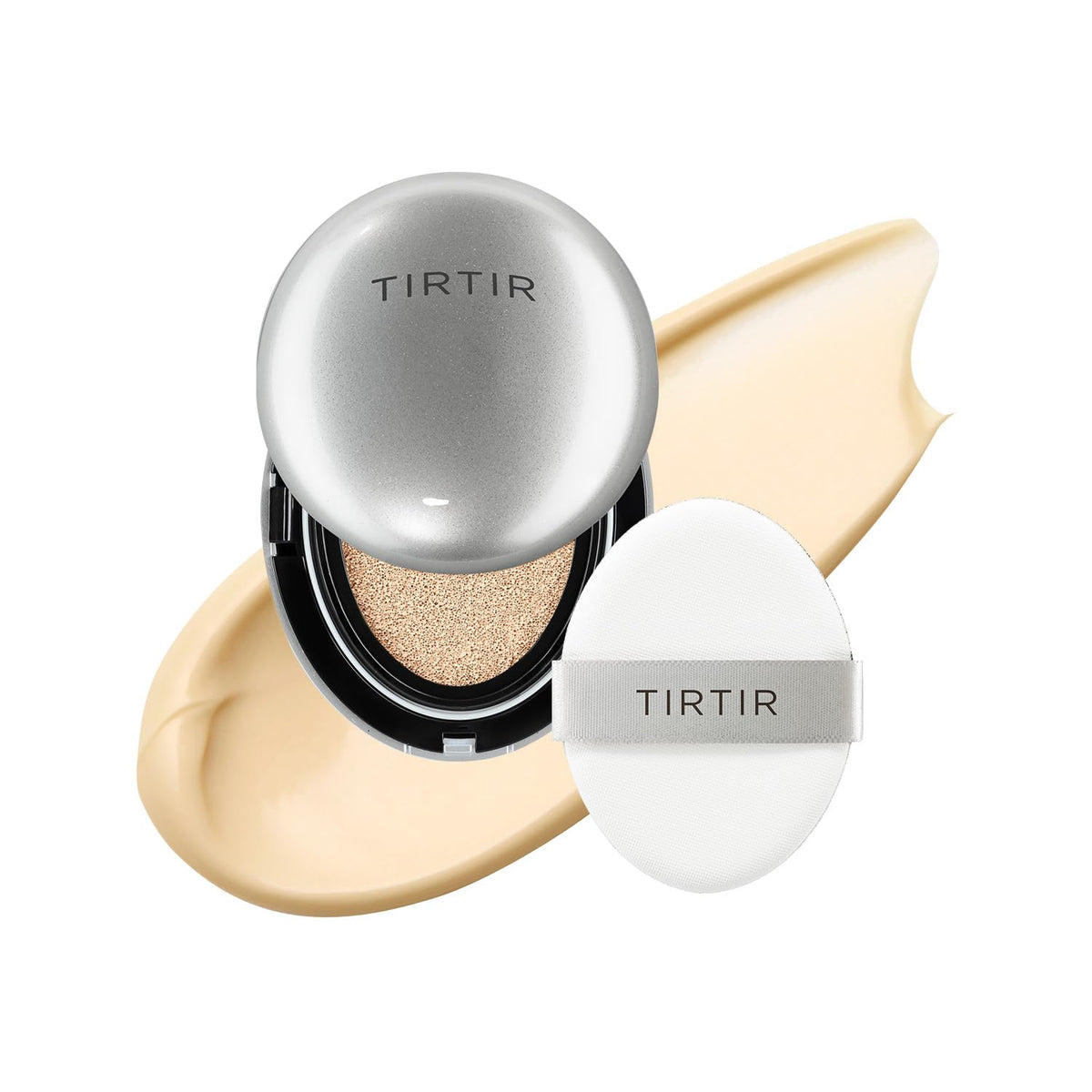 [*Mini Size*] TIRTIR Aura Glow Silver Cushion | Korean Cushion Foundation, (#23N Sand, 0.15 Fl Oz)