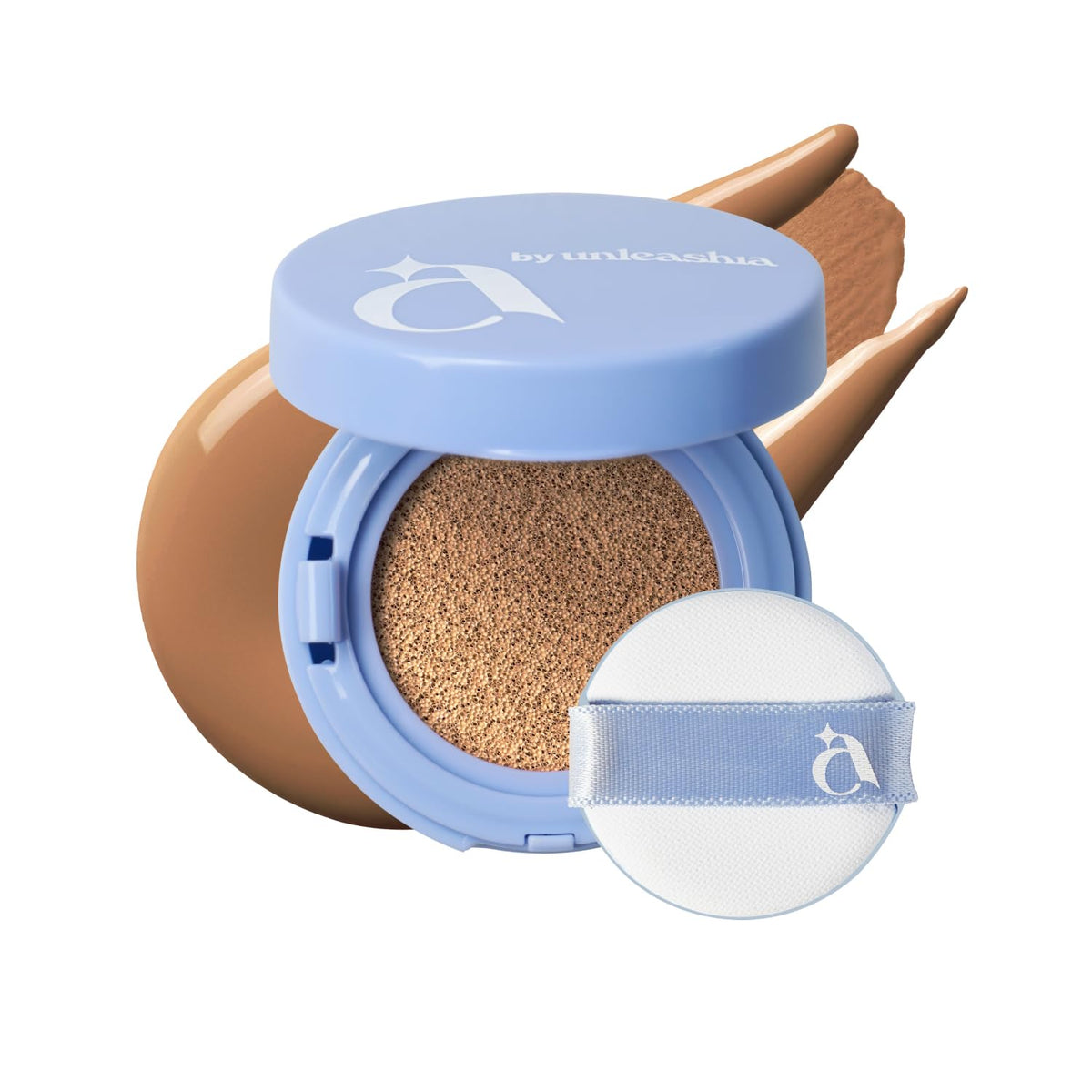 [A by Unleashia] Hey Dew Blue Cushion | 26 Shades, Compact Size, Triple Functional (Toning, Anti-Wrinkle, UV Protection), Buildable Coverage & Radiant, Dewy Finish (20N Stella)