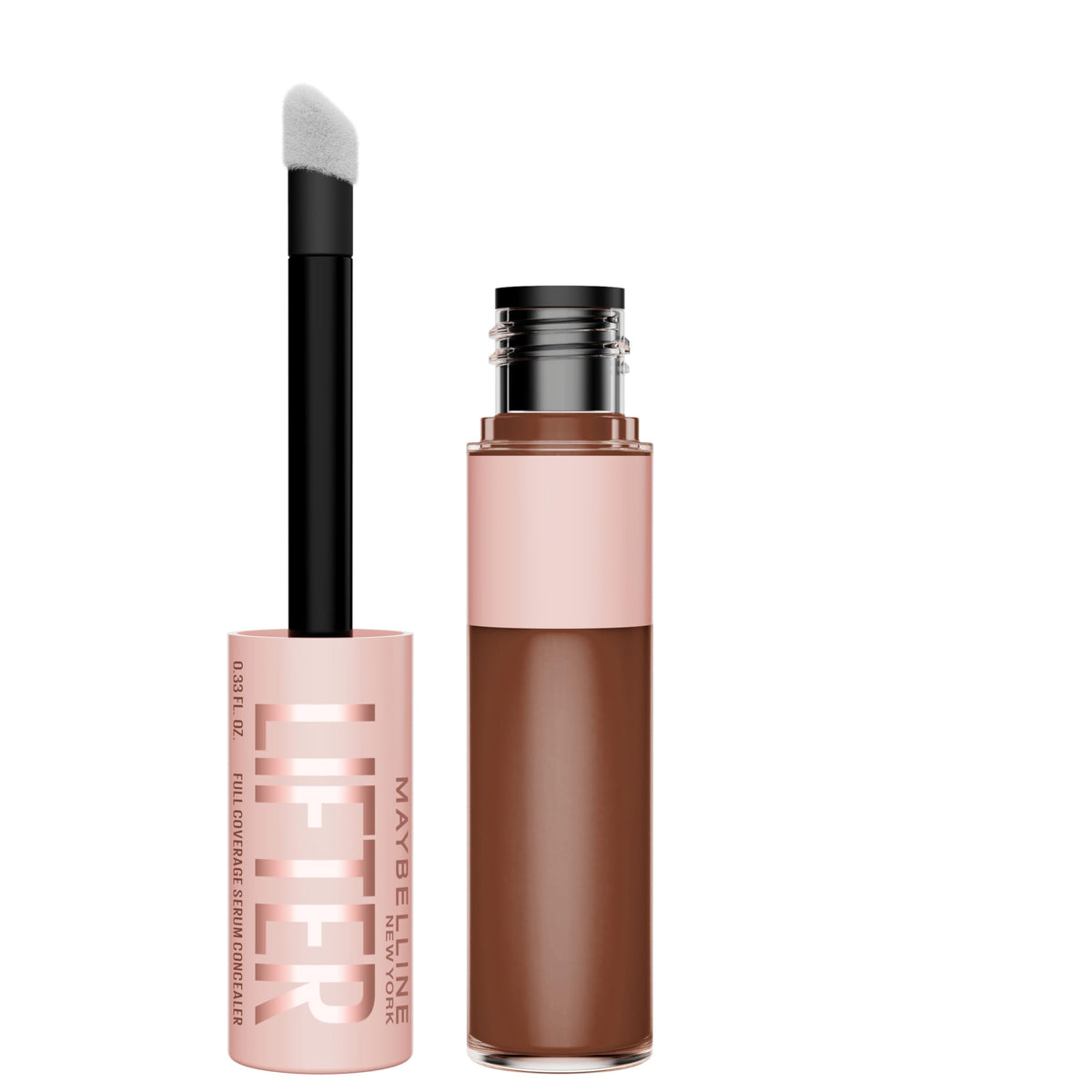 Maybelline Lifter Serum Concealer, Radiant Concealer with Full Coverage, Includes 2% Peptides + Caffeine to Hydrates & Brightens Under Eyes, 20, 1 Count