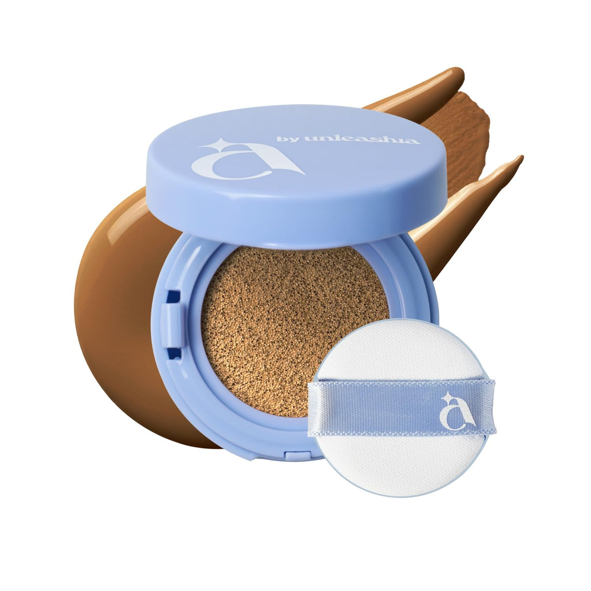 [A by Unleashia] Hey Dew Blue Cushion | 26 Shades, Compact Size, Triple Functional (Toning, Anti-Wrinkle, UV Protection), Buildable Coverage & Radiant, Dewy Finish (20N Stella)