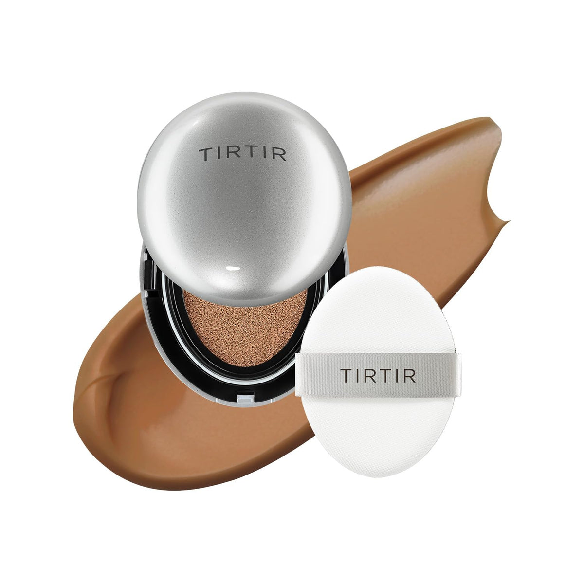 [*Mini Size*] TIRTIR Aura Glow Silver Cushion | Korean Cushion Foundation, (#23N Sand, 0.15 Fl Oz)
