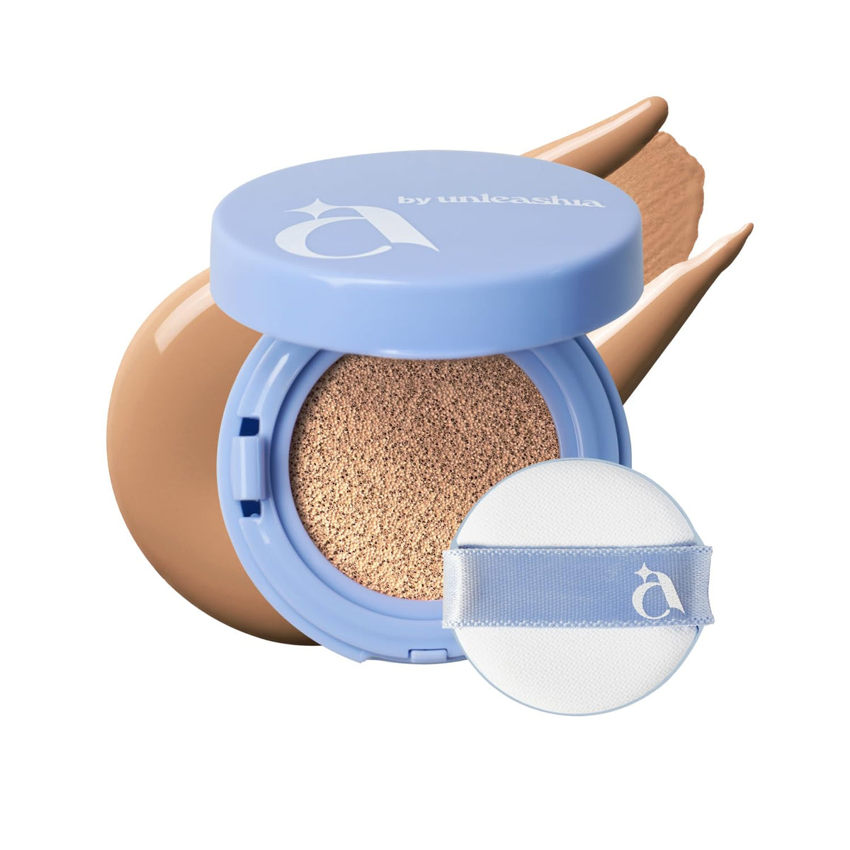 [A by Unleashia] Hey Dew Blue Cushion | 26 Shades, Compact Size, Triple Functional (Toning, Anti-Wrinkle, UV Protection), Buildable Coverage & Radiant, Dewy Finish (20N Stella)