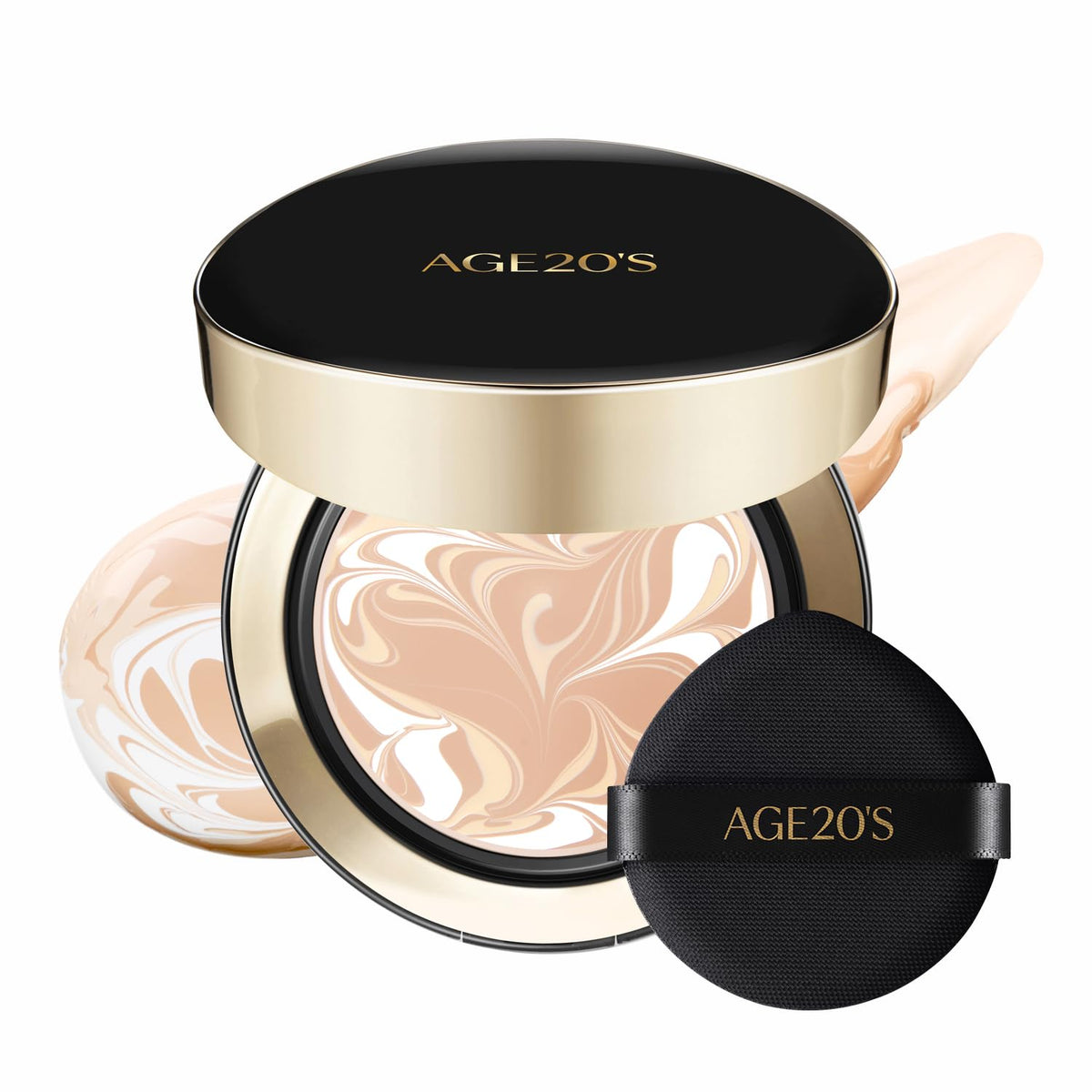 [MINI SIZE] AGE20'S Signature Essence Pact | 17N | Vegan Korean Cushion Foundation | Pack of 1 | Cream Foundation, Dewy & Glow Finish, Natural Coverage, SPF 50+ | 0.14 oz