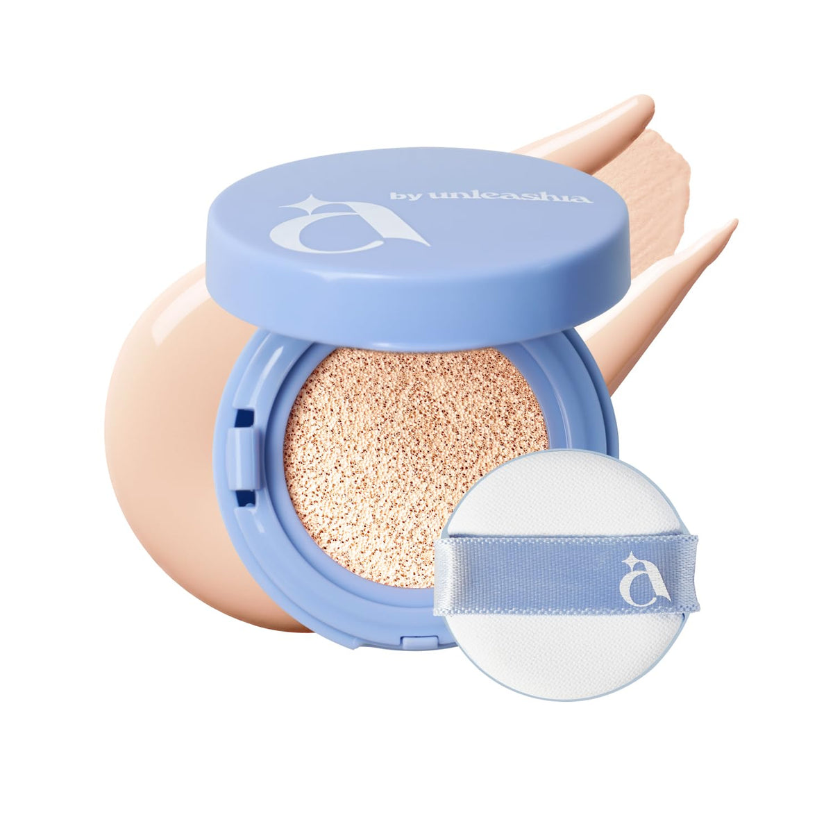 [A by Unleashia] Hey Dew Blue Cushion | 26 Shades, Compact Size, Triple Functional (Toning, Anti-Wrinkle, UV Protection), Buildable Coverage & Radiant, Dewy Finish (20N Stella)
