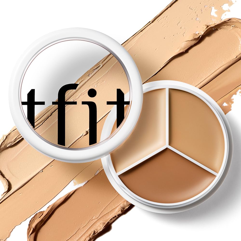 TFIT 3 Color Concealer Cream Palette Full Coverage 0.52 Ounce 01 Neutral