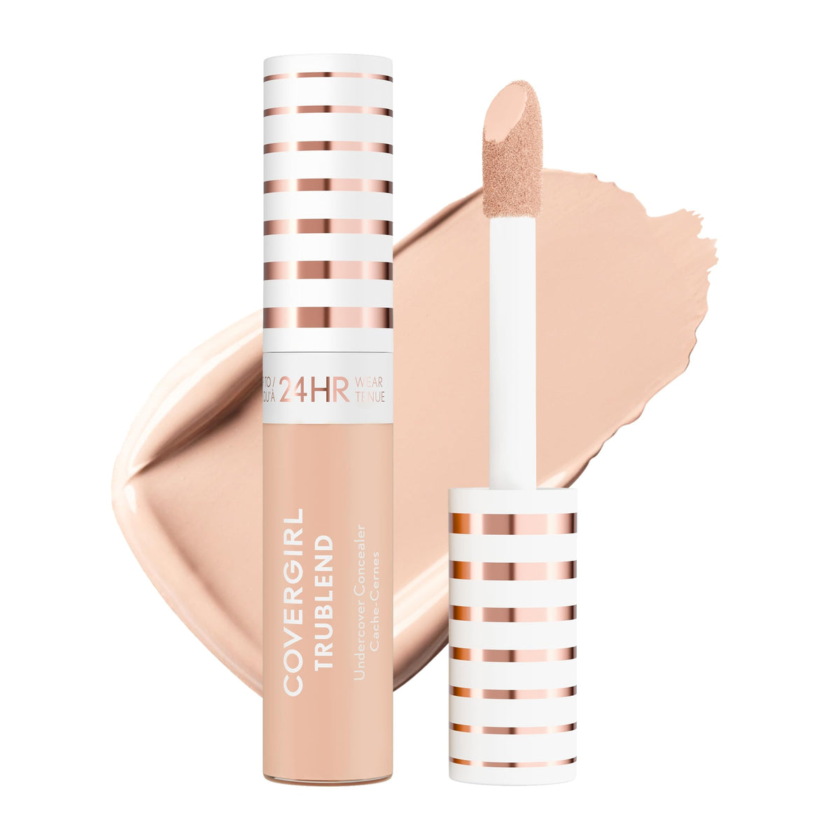 COVERGIRL TruBlend Undercover Concealer, Buildable, Full Coverage, 24-Hour Wear, Matte Finish - L400 Classic Ivory (Packaging May Vary)