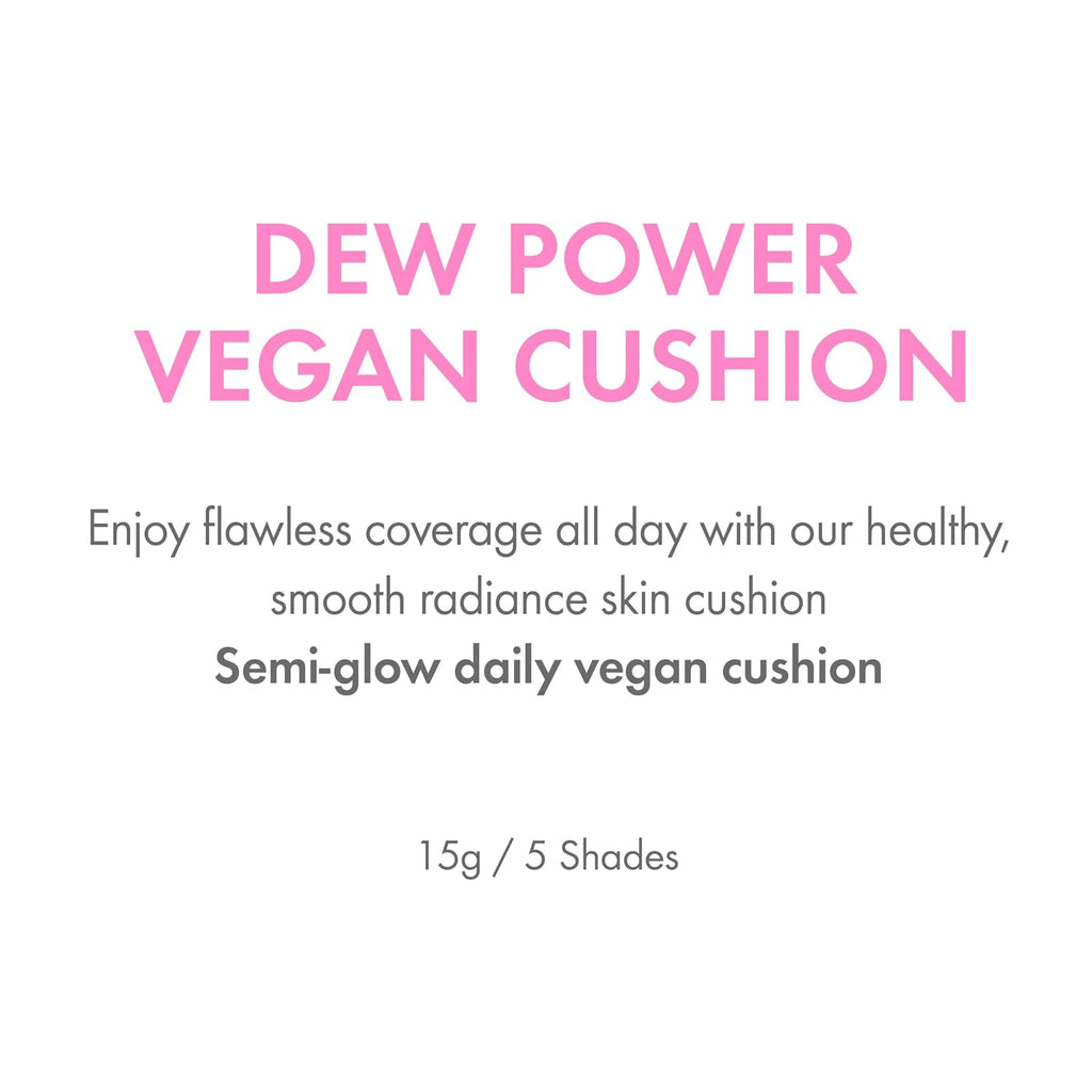 AMUSE SEOUL Dew Power Vegan Cushion Foundation Refill (01 PURE REFILL) - Semi Glow, Full Coverage, Dewy Finish, Long Lasting, Lightweight, Smooth Radiant Skin, Vegan, Korean Beauty Makeup