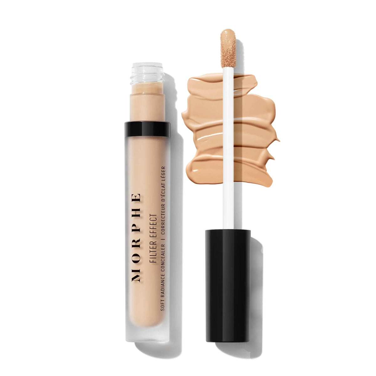 Morphe Filter Effect Soft Radiance Concealer - Buildable Coverage Liquid Concealer Face Makeup with Hyaluronic Acid & Pomegranate Extract & a Natural Radiant Finish - Light 2 (Cool) (0.12 fl oz)