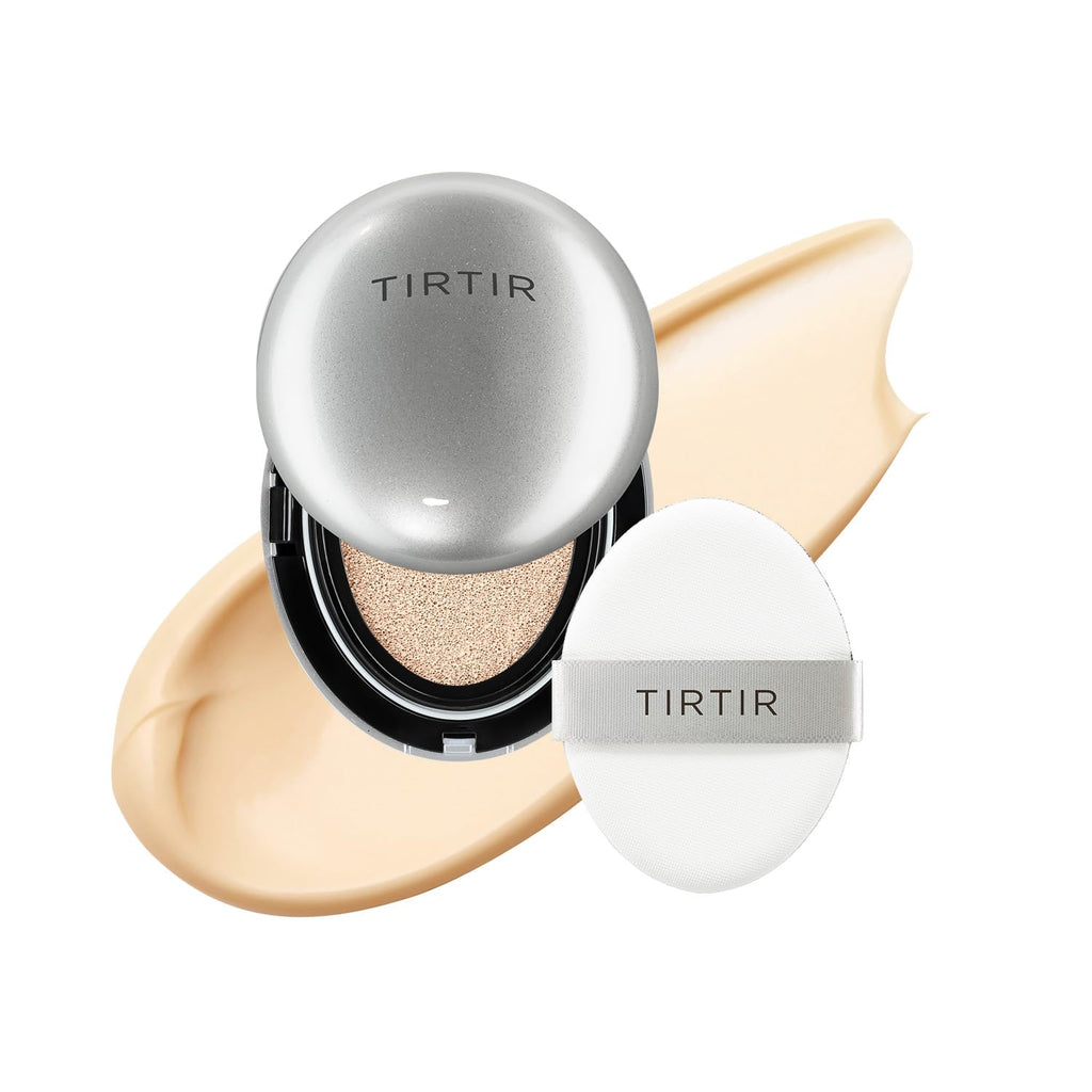 [*Mini Size*] TIRTIR Aura Glow Silver Cushion | Korean Cushion Foundation, (#23N Sand, 0.15 Fl Oz)
