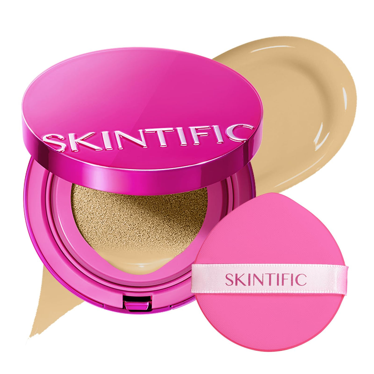 SKINTIFIC Pink Cushion Foundation Natural Glow 02 Ivory