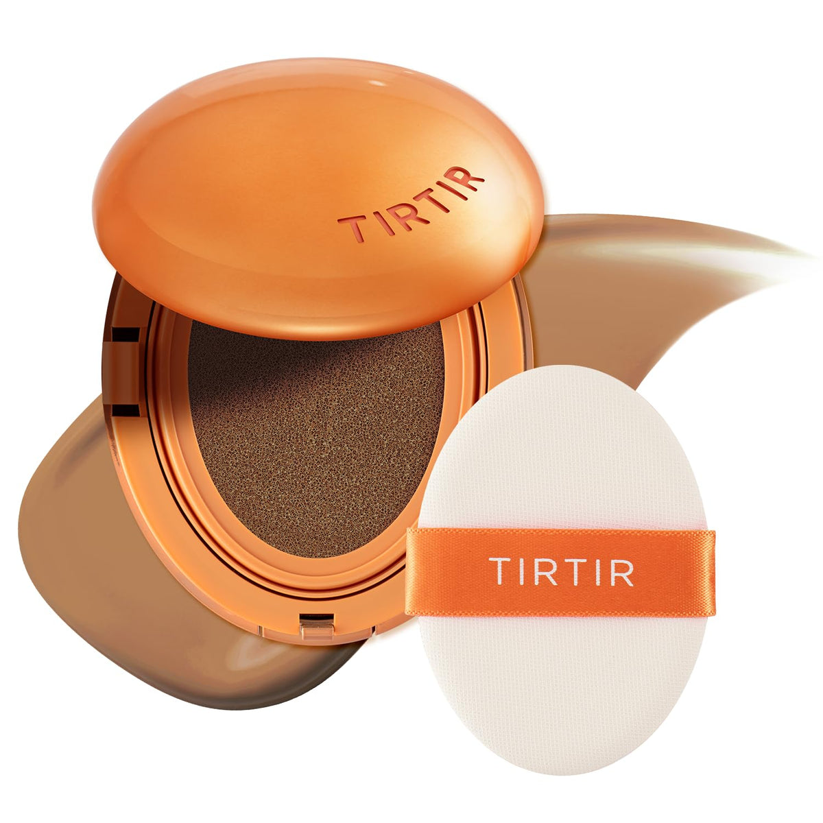 [*Mini Size*] TIRTIR Mask Fit Ai Filter Cushion Foundation | AI-Like Semi-Matte Finish - Up to 72-Hour Medium to Full Coverage Korean BB Cushion Make up Beauty, #21N Ivory, 0.15 Fl Oz