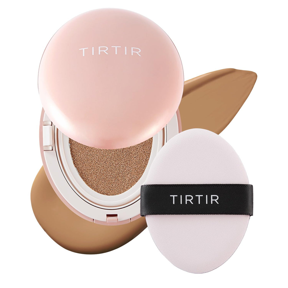 [*Mini Size*] TIRTIR All Cover Pink Cushion | Korean Cushion Foundation, (#21N Ivory, 0.15 Fl Oz)
