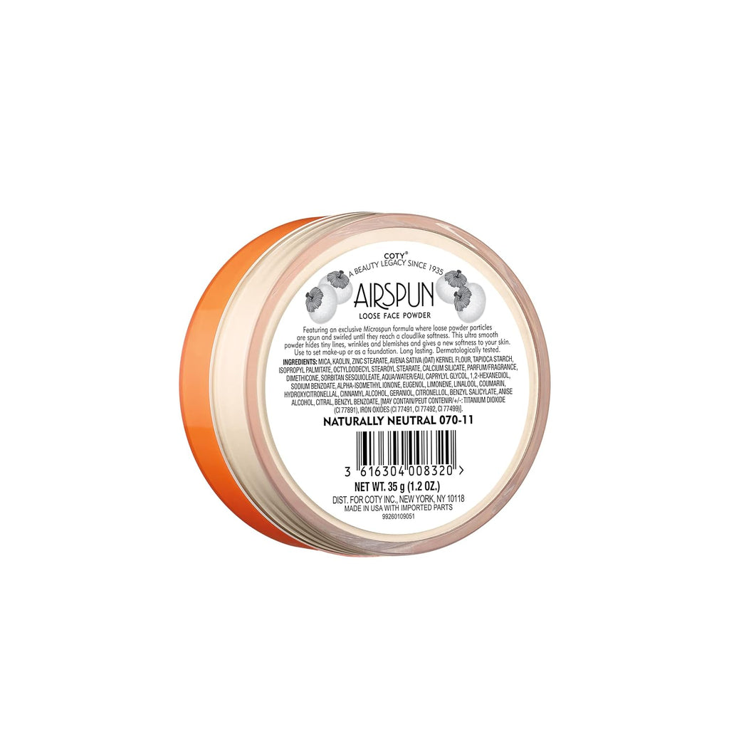 Airspun Coty Loose Face Powder, Naturally Neutral, Shelf