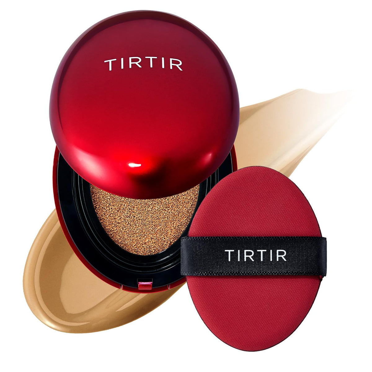 [*Mini Size*] TIRTIR Mask Fit Red Cushion Foundation | Full coverage, Weightless, Skin fit, Satin Glow Finish, Korean Makeup BB Foundation, beauty, Tattoo cover up, Buildable (#23N Sand / 0.15 Fl Oz)