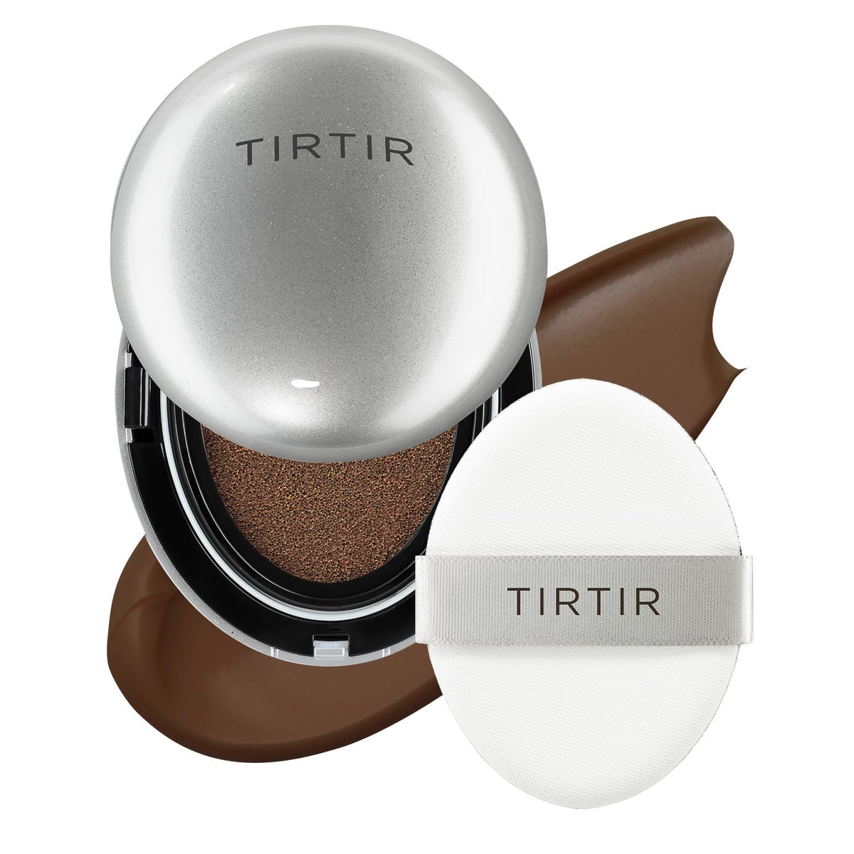 [*Mini Size*] TIRTIR Aura Glow Silver Cushion | Korean Cushion Foundation, (#23N Sand, 0.15 Fl Oz)