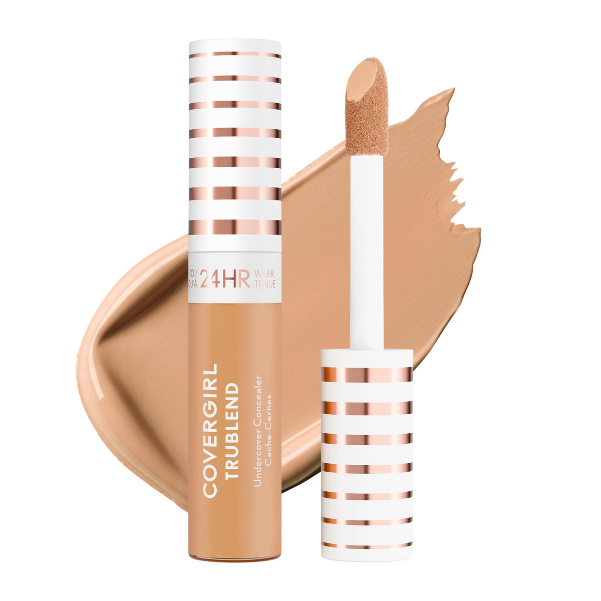 COVERGIRL TruBlend Undercover Concealer, Buildable, Full Coverage, 24-Hour Wear, Matte Finish - L400 Classic Ivory (Packaging May Vary)