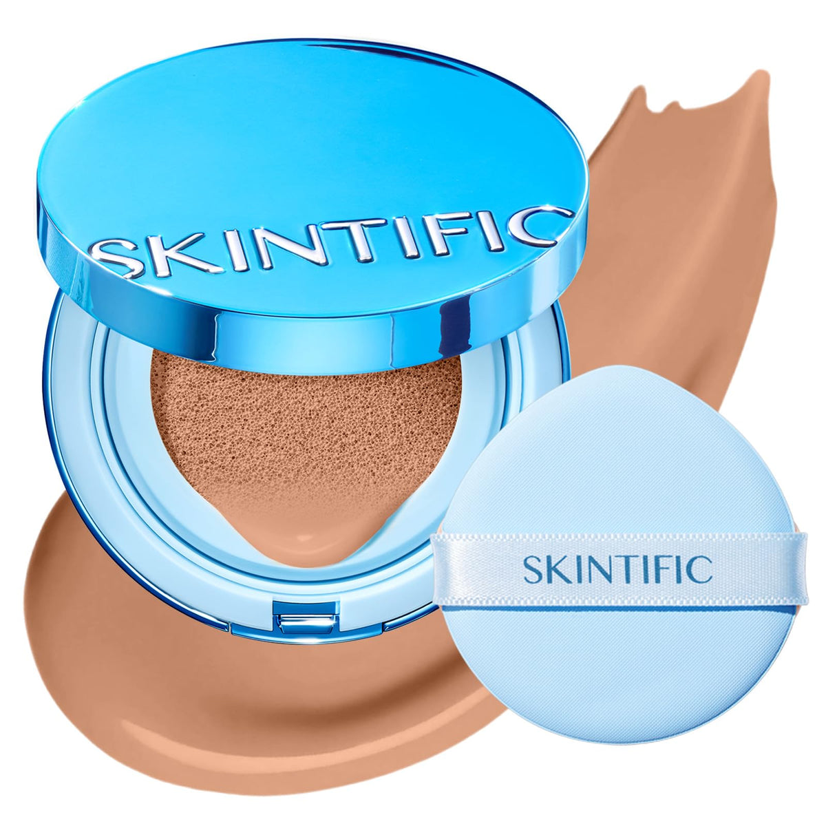 SKINTIFIC Velvet Matte Cushion Foundation Blue #02 Ivory