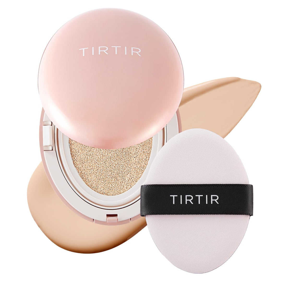 [*Mini Size*] TIRTIR All Cover Pink Cushion | Korean Cushion Foundation, (#21N Ivory, 0.15 Fl Oz)