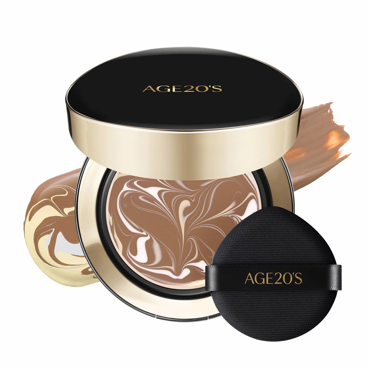 [MINI SIZE] AGE20'S Signature Essence Pact | 17N | Vegan Korean Cushion Foundation | Pack of 1 | Cream Foundation, Dewy & Glow Finish, Natural Coverage, SPF 50+ | 0.14 oz