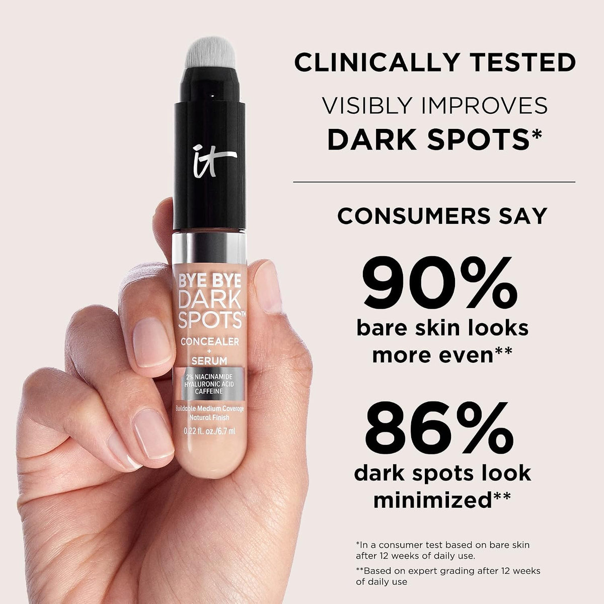 IT Cosmetics Bye Bye Dark Spots Face Concealer + Serum with 2% Niacinamide