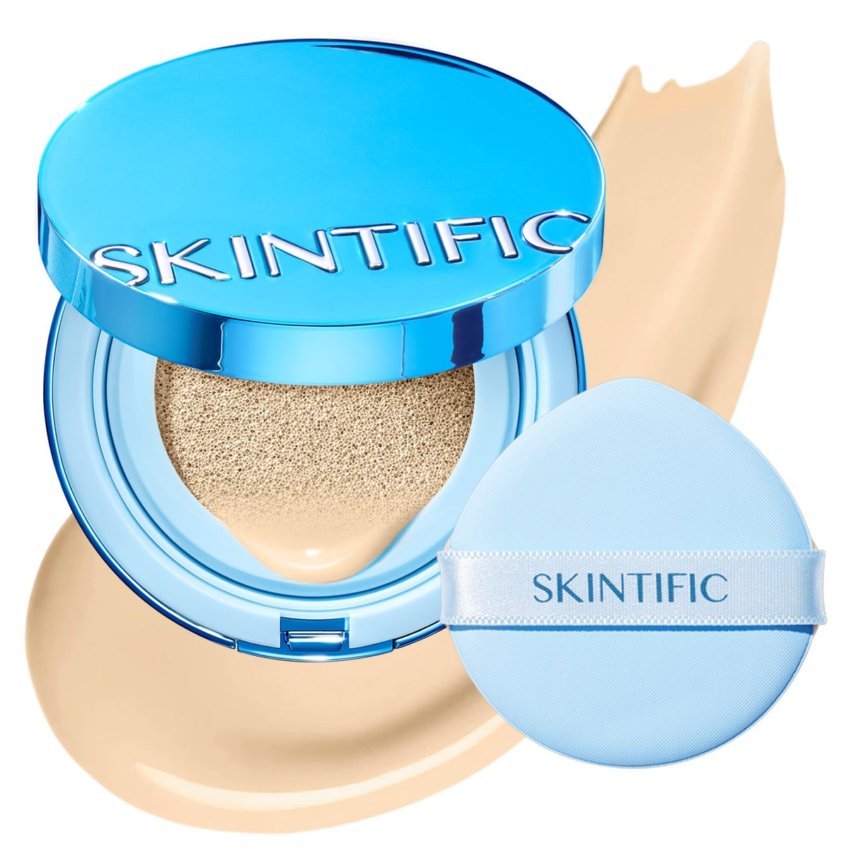 SKINTIFIC Velvet Matte Cushion Foundation Blue #02 Ivory