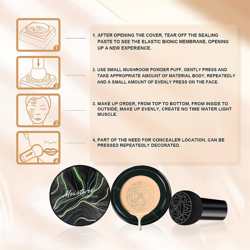 Cushion Foundation Concealer Full Coverage CC Cream, Medium