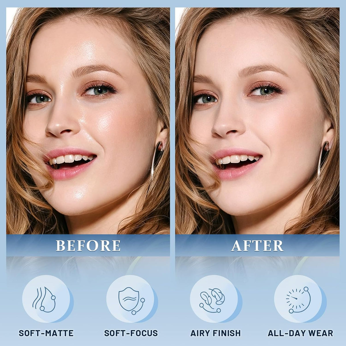 UCANBE Translucent Loose Setting Powder, Talc-Free Soft Matte Oil Control Face Finishing Powder with Vitamin E for Everyday Makeup & Face Paint, Blurs Pores & Fine Lines, Lightweight Long-Lasting