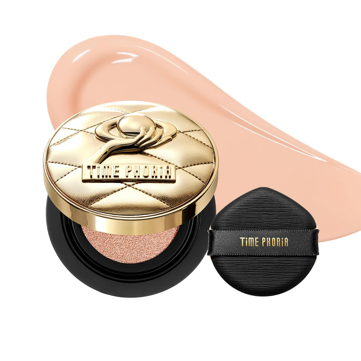 Timeless Utopia Glow Cushion Foundation 02 Birch - Radiant Glow Finish, Medium to High Coverage, Hydrating Peptide Complex, Lightweight Air Cushion, Long-Lasting Smooth Blurring Base Makeup
